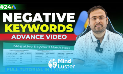 Google Ads Course Negative keywords in Google Ads Negative keywords List Part 24