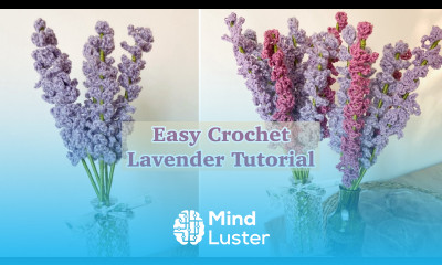 DIY Easy Crochet Lavender Bouquet