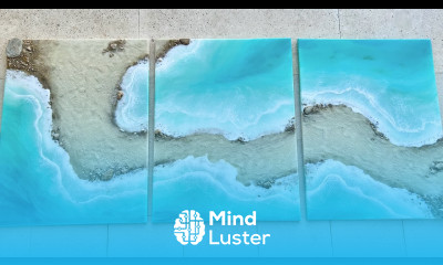 Huge Resin Beach Wall Art on Canvas Resin Art Tutorial