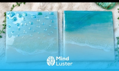 Mini Resin Beach Art on Canvas Resin Art Tutorial