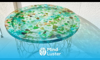 Resin Table With Sea Glass Resin Art Tutorial
