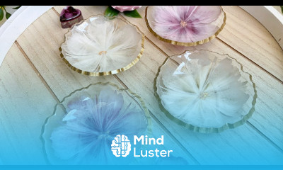 Beautiful 3D Flower Resin Trinket Bowls