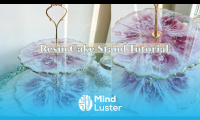 Beautiful 2 Tier 3D Flower Resin Cake Stand