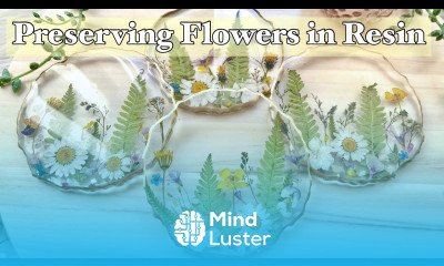 Preserving Flowers in a Resin Coaster Set