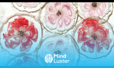 Red White 3D Flower Resin Coasters Resin Art Tutorial