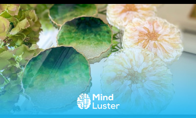 Sea Glass and 3D Flower Resin Coasters