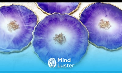 Beautiful Purple And Gold Geode Resin Coasters