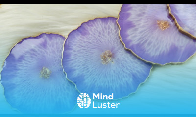 Gorgeous Purple And Gold Geode Shaped Resin Coasters