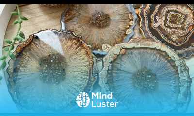 Beautiful Bronze Resin Coasters