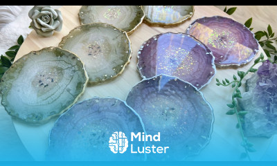 Beautiful Geode Agate Resin Coasters Resin Art Tutorial