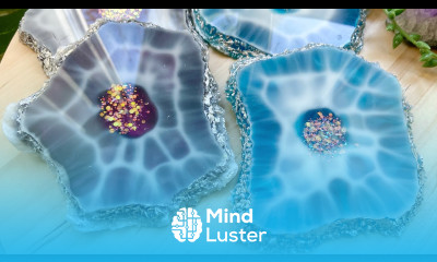 Larimar Effect in Resin Coasters Step by Step Tutorial