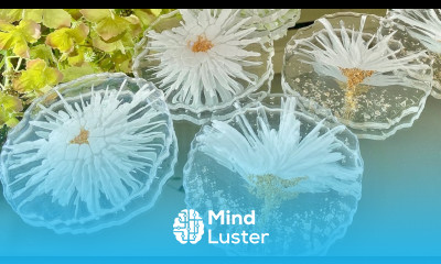 Gorgeous White and Gold 3D Flower Resin Coasters Resin Art Tutorial