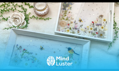 Casting Flowers in Wooden Trays With Epoxy Resin