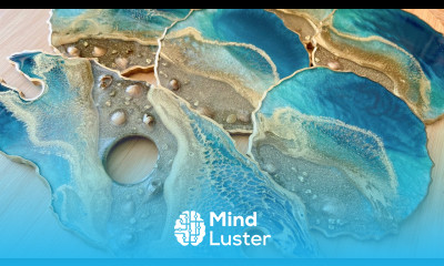 Gorgeous Teal and Gold Resin Beach Coasters Matching Wine Holder