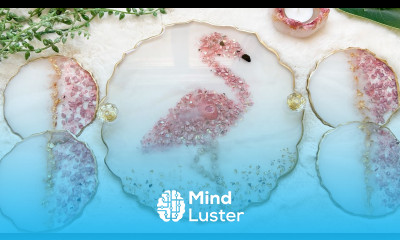 Resin Art Tutorial Flamingo Resin Tray Coaster Set