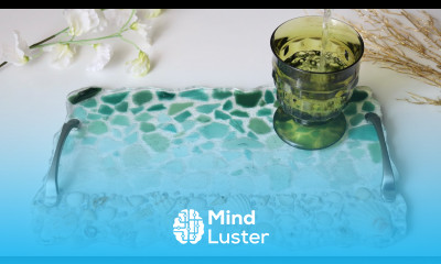 Ombre Sea Glass Resin Tray From a Mold DIY