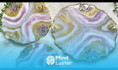 Gorgeous Set of Geode Resin Trays