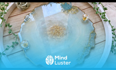 Gorgeous Pastel Geode Resin Tray