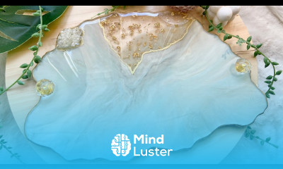 Gorgeous Sage Geode Resin Tray