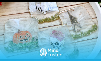 DIY Halloween Resin Coasters Resin Art Tutorial