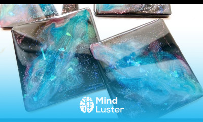 Galaxy Resin Coasters Resin Art Tutorial