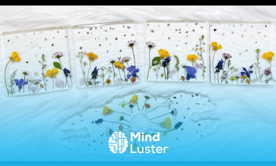 Beautiful Dried Flowers in Resin Coasters and Wine Holder