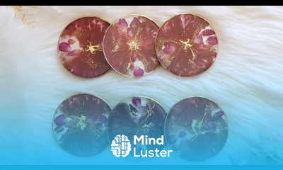Beautiful Rose Petals in Resin Coasters