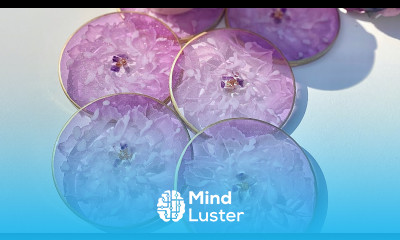 Beautiful 3D Flower Resin Coasters With Amethyst Crystals