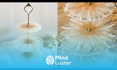 Beautiful 3D Flowers in This Three Tier Cake Stand Resin Etagere Tutorial