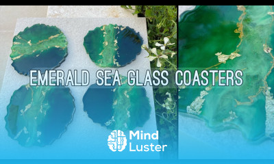 Emerald Sea Glass Resin Coasters