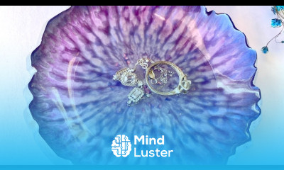 Beautiful Purple Resin Trinket Bowl