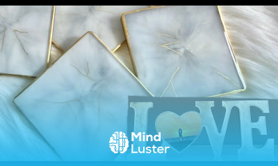 Marble Resin Coasters Love Sign Testing Two Techniques For Marble Effect