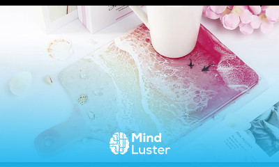 HOW TO MAKE A PINK RESIN TRAY Using A Mold PINK SEA WAVES STEP BY STEP