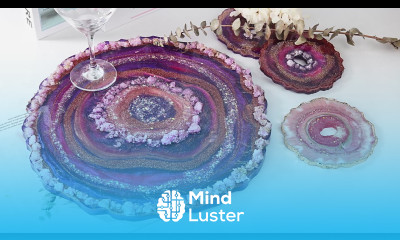 Resin Silicone Molds Casting With Epoxy Pigments DIY Resin Round Tray Resin Crafts