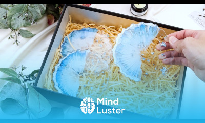 Beginners Resin Ice Feather Flower Bloom Coasters Easy to follow