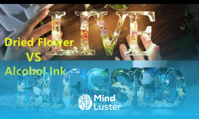 Resin Crafts DIY Resin Casting Dried Flowers VS Alcohol Ink Tutorial