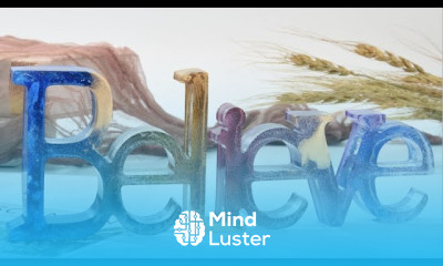 Resin Craft BELIEVE Sign With Alcohol Ink