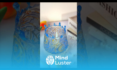 How to make a resin starry candle holder cup with colorful UV resin diy resin uvresin resinart