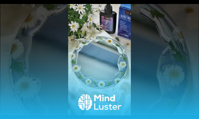 How to decorate a mirror using flowers and UV resin diy resin daisy mirror