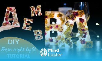 LET S RESIN Large Letter Resin Night Light Tutorial DIY Resin Light