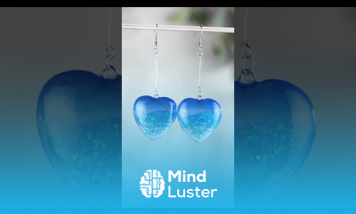 UV Resin Heart Pendant with Crystal Inlay inspiration from victorias resin uvresin resinjewelry