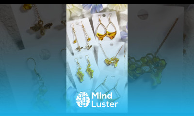 How to make beautiful bee and honey earrings using UV resin resinart earings resinjewelry