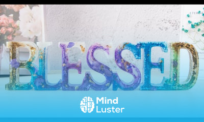 How to Use resin and alcohol inks to make a Blessed sign