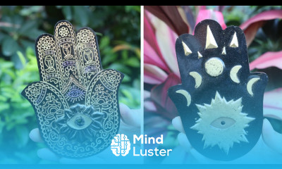 Resin Art Resin Coaster with Silicone Molds Resin Hamsa Hand Coaster with Incense Holder