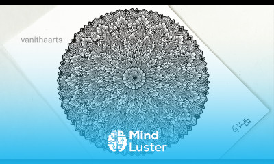 How to draw Mandala for Beginners mandala art stepbystep Easy mandala drawing doodle art