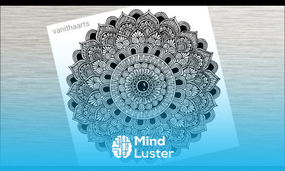 How to draw a Mandala Art for Beginners Step by Step Tutorial Easy Mandala Drawing vanithaarts