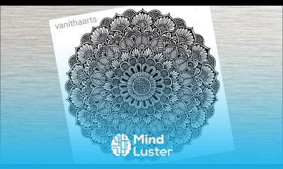 How to draw a Mandala Art for Beginners Step by Step Tutorial Easy Mandala Drawing vanithaarts