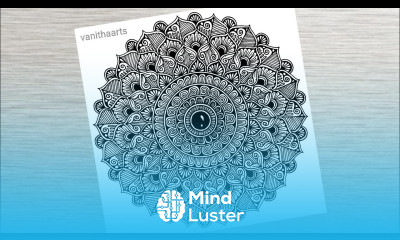 How to draw a Mandala Art for Beginners Step by Step Tutorial Easy Mandala Drawing vanithaarts