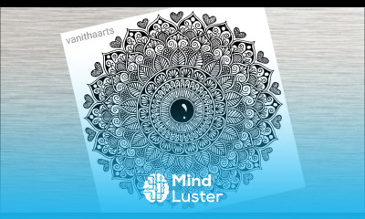 How to draw a Mandala Art for Beginners Step by Step Tutorial Easy Mandala Drawing vanithaarts