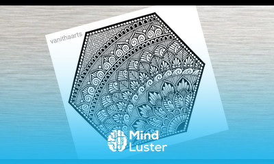 How to draw Mandala for Beginners Step by Step Tutorial Hexagon Mandala Art vanithaarts hexagon